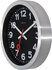 NeXtime NE-3998ARZW Wandklok 'Station' Ø19 Cm, Geborsteld Aluminium Zwart_