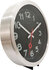 NeXtime NE-3998ARZW Wandklok 'Station' Ø19 Cm, Geborsteld Aluminium Zwart_