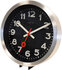 NeXtime NE-3998ARZW Wandklok 'Station' Ø19 Cm, Geborsteld Aluminium Zwart_