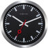 NeXtime NE-3998STZW Wandklok 'Station' Ø19 Cm, Geborsteld Aluminium Zwart_