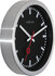 NeXtime NE-3998STZW Wandklok 'Station' Ø19 Cm, Geborsteld Aluminium Zwart_