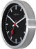 NeXtime NE-3998STZW Wandklok 'Station' Ø19 Cm, Geborsteld Aluminium Zwart_