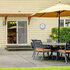NeXtime NE-4304GA Buitenweerstationklok 40cm Metaal Gegalvaniseerd Tulip_