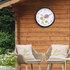 NeXtime NE-4317 Buitenklok Knautia 30.5 cm Zwart/Wit_