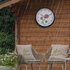 NeXtime NE-4317 Buitenklok Knautia 30.5 cm Zwart/Wit_