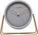 NeXtime NE-5204GS Tafelklok 17.5x15.5x5 Cm, Polyresin, Grijs_