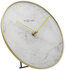 NeXtime NE-5222WI - Tafelklok - Ø 20 Cm - Glas / Metaal - Wit - 'Marble'_