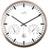 NeXtime NE-90513WI Wandklok + Weerstation 25cm Wit RC Aluminium_