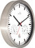 NeXtime NE-90513WI Wandklok + Weerstation 25cm Wit RC Aluminium_