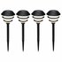 Pro Garden Solar Tuinlampen 4 Stuks Zwart_