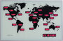 NeXtime NE-2897 Wandklok 55 X 36 Cm, Alu, World Time Digit_
