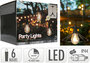 Pro Garden Party Lights Vintage LED Lichtsnoer 6 Filament Lampen met Industrieel Korfje 5.5m IP44_