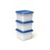 Day To Day Alaska Diepvriesbak Set 3x750 ml Wit/Blauw_